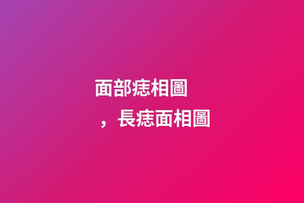 面部痣相圖，長痣面相圖
